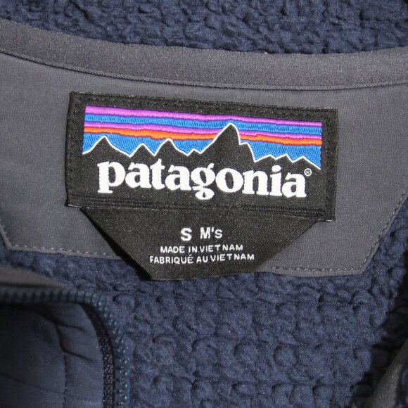 Patagonia Men's R2 TechFace Fleece Jacket Navy Blue Full Zip Size Small - Picture 10 of 12